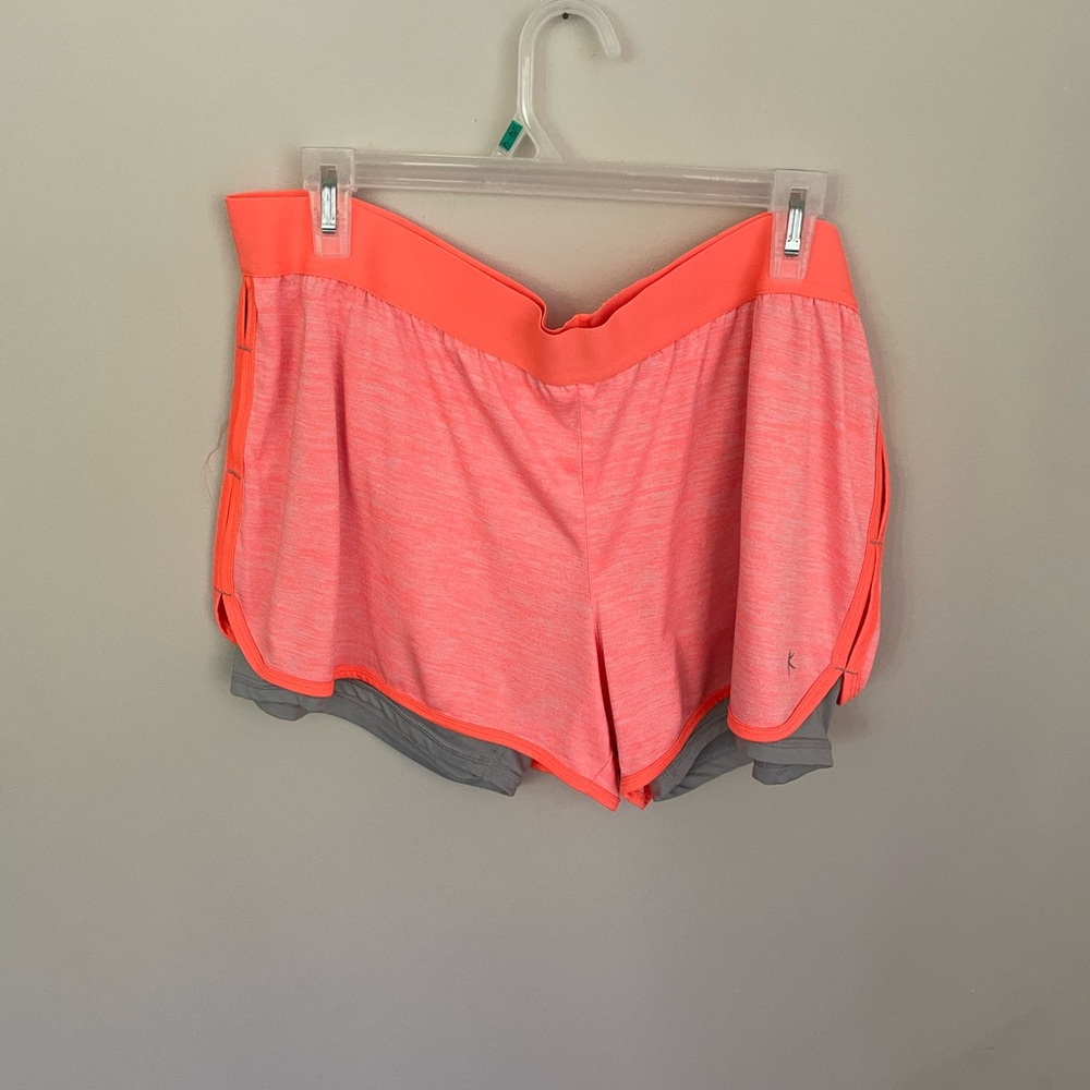 Danskin Now Women's Pink and Gray Athletic Shorts